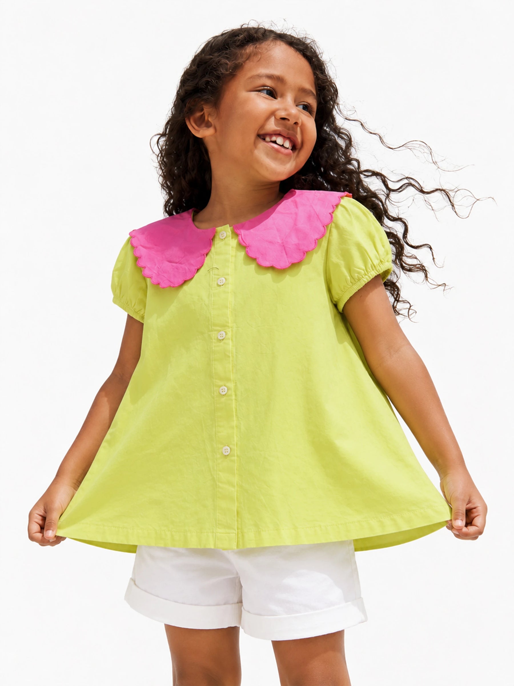Scallop Collar Top