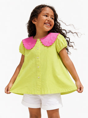 Scallop Collar Top