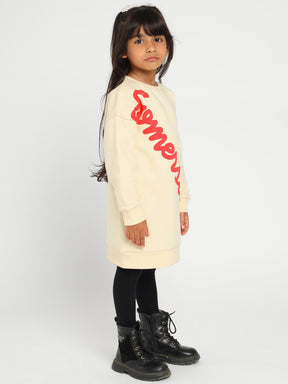 Ecru Somersault Sweatshirt Dress