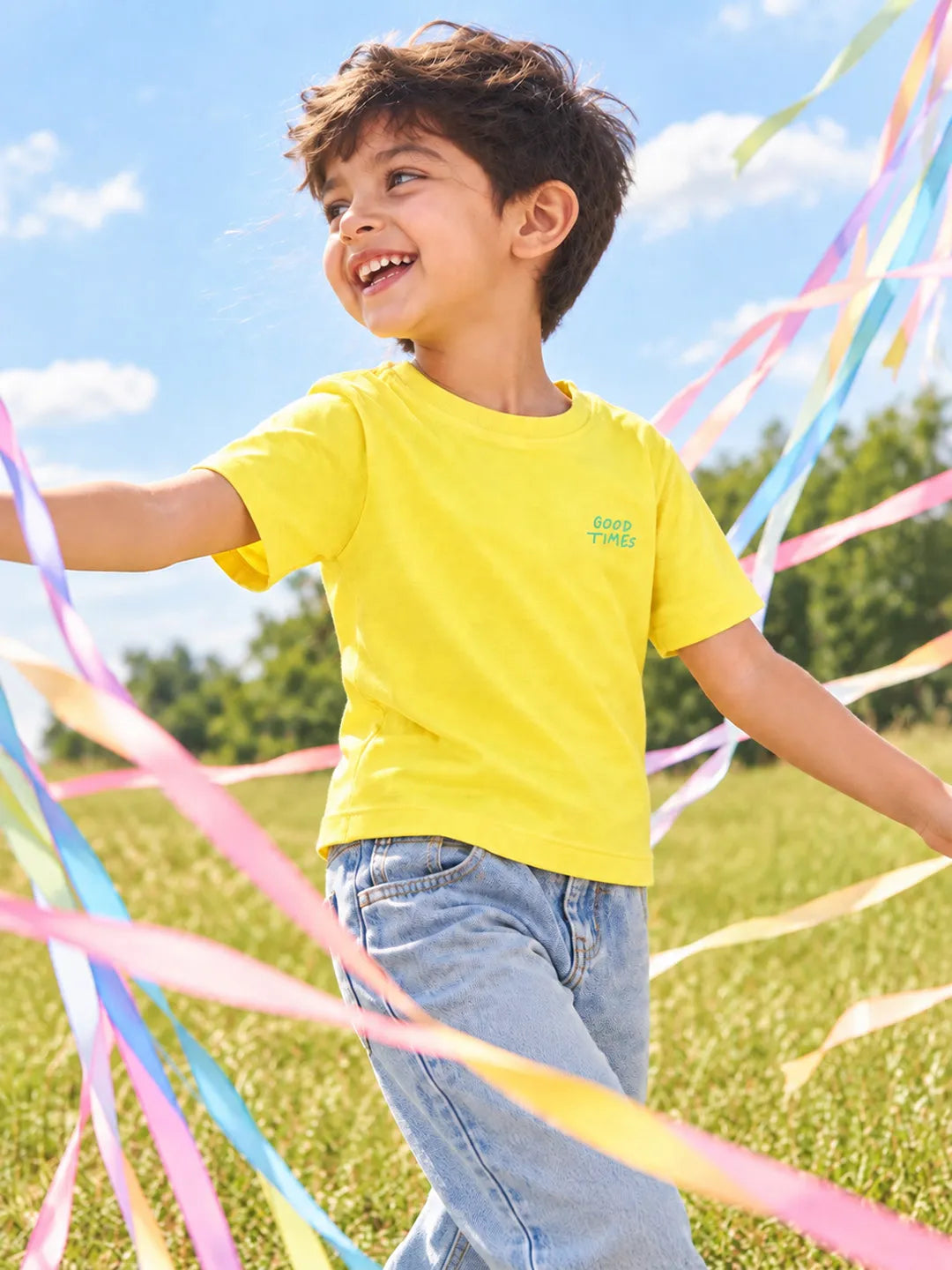 Playful Yellow Boy's T-Shirt