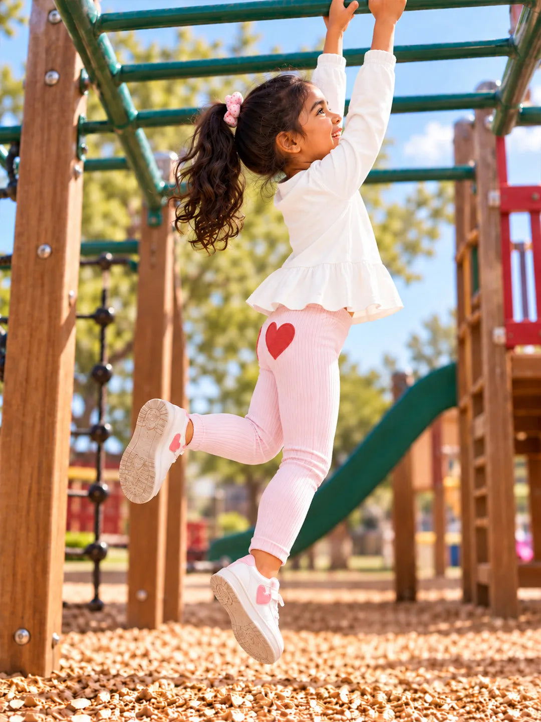 Heart Patch Cotton Leggings