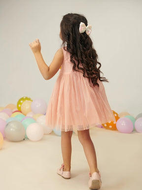 Pink Floral Tulle Dress Somersault