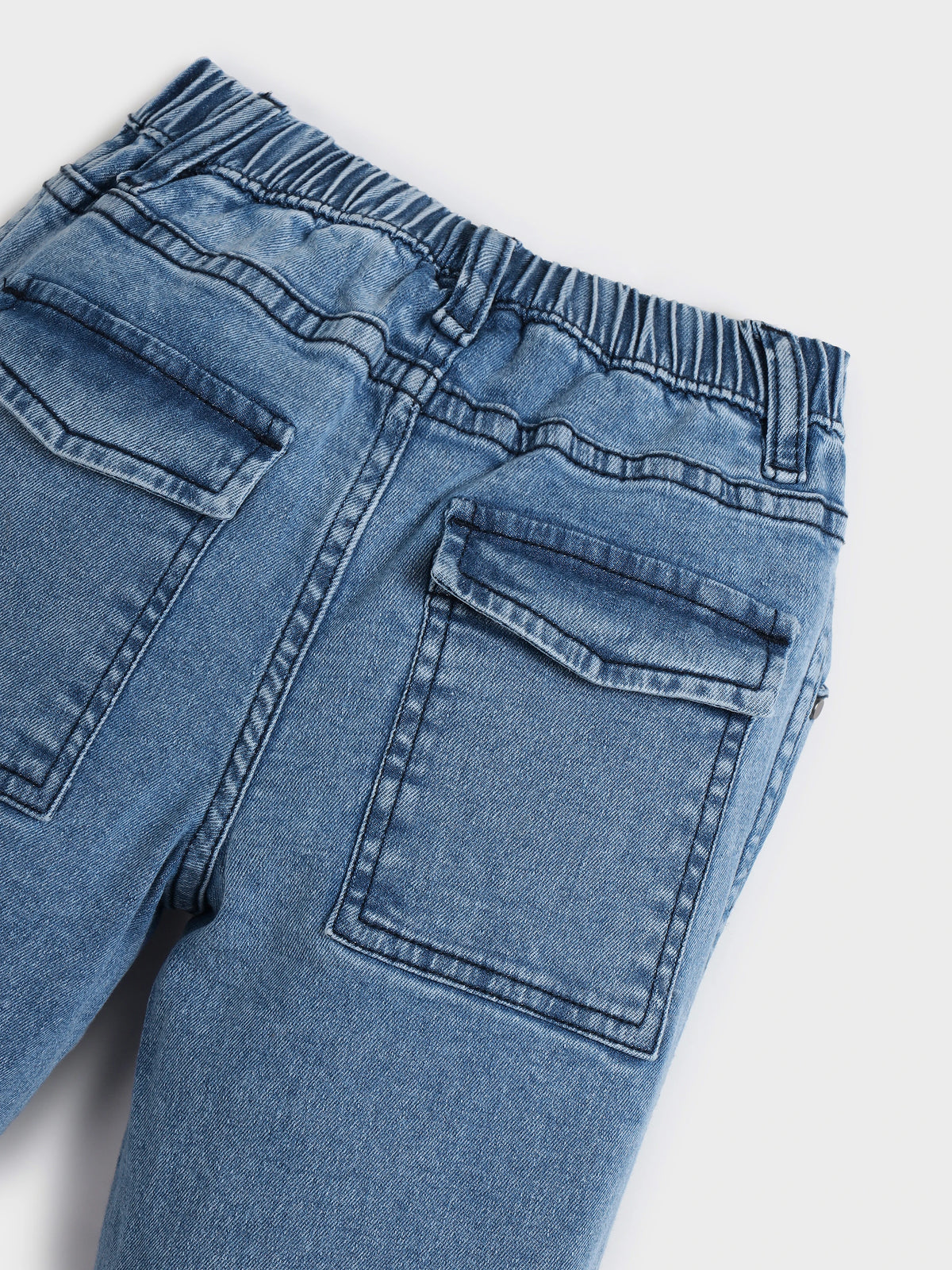 Cotton Denim Jogger Pants
