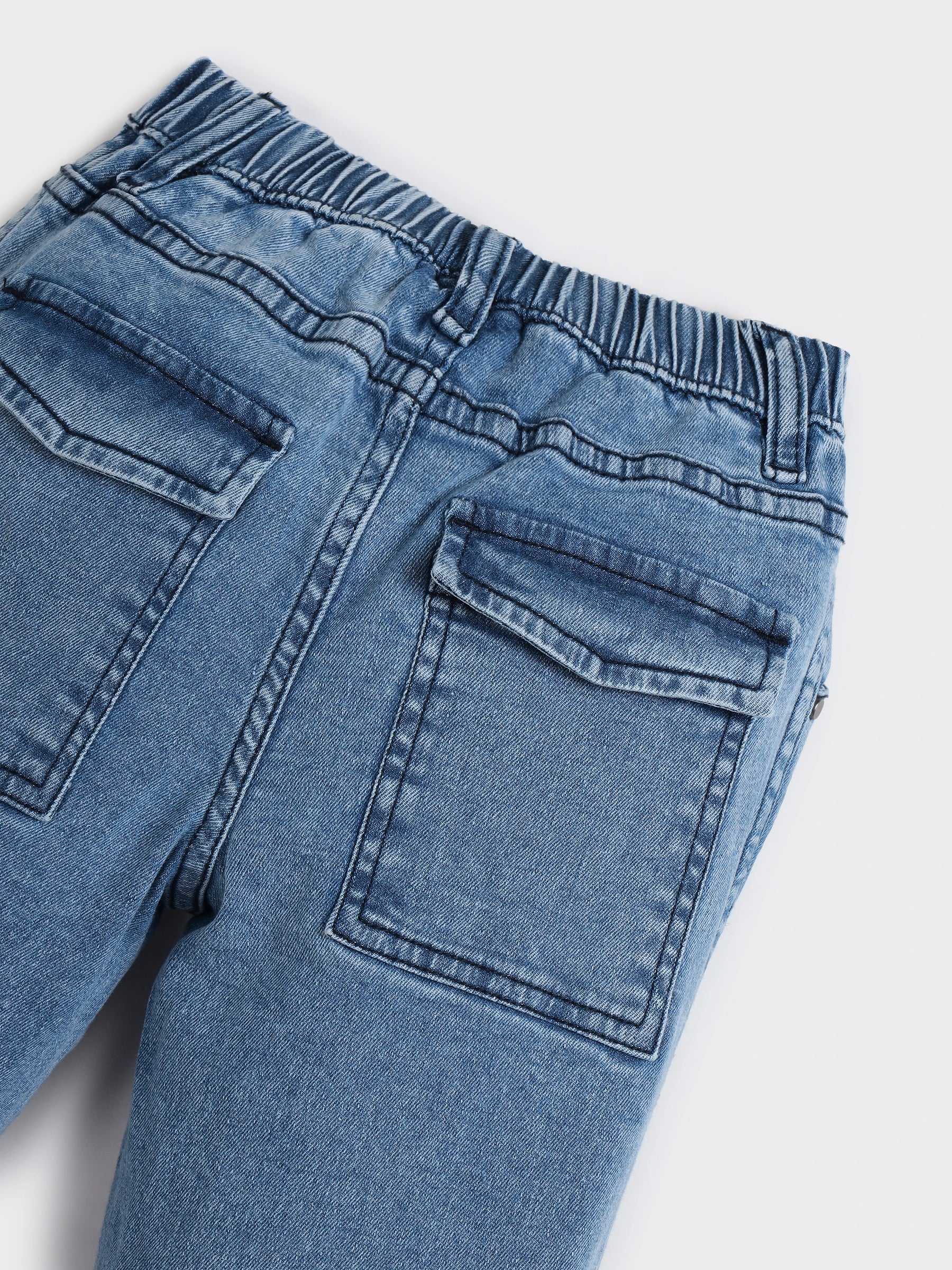 Cotton Denim Jogger Pants
