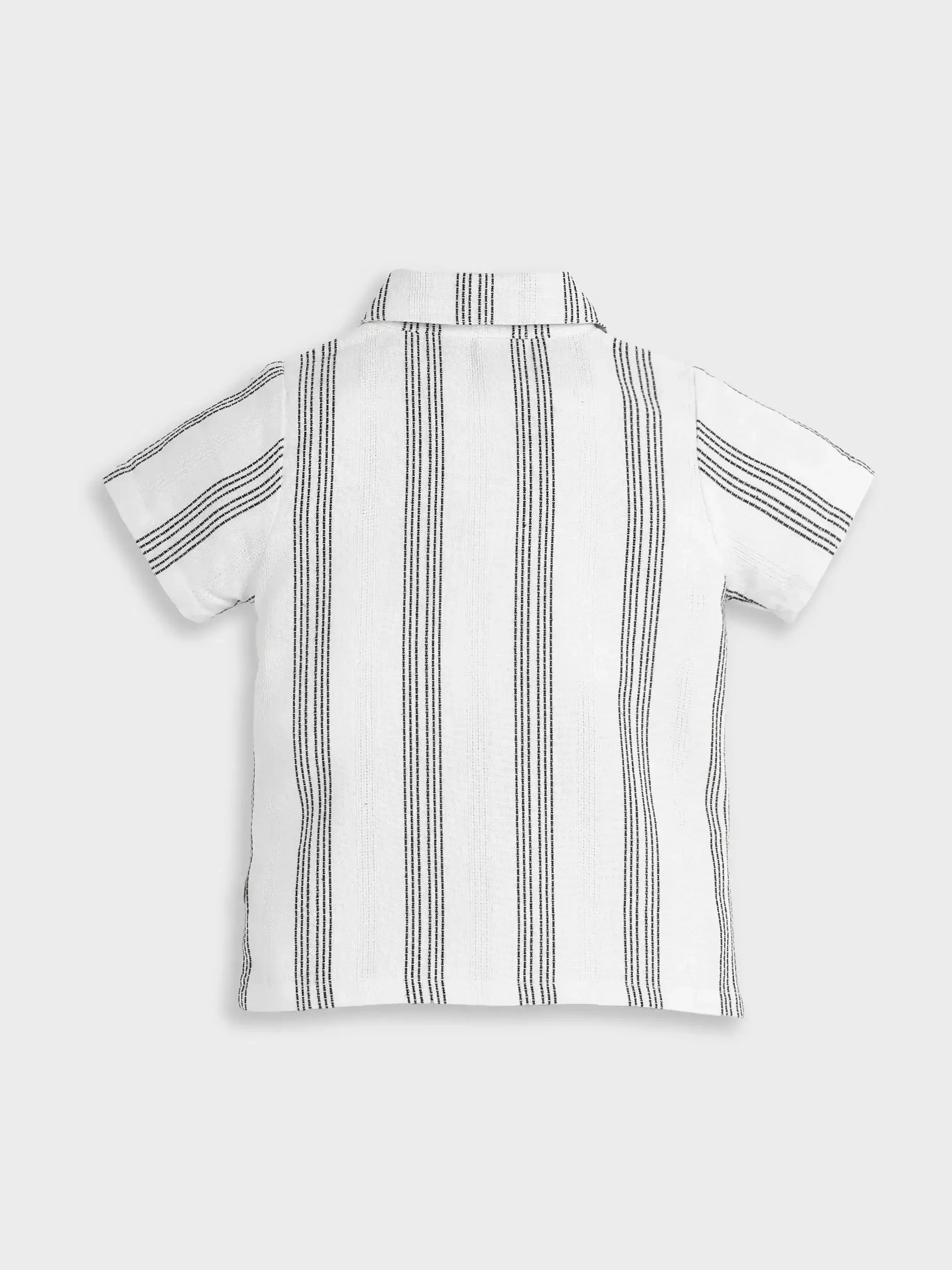 White Grey Striper Shirt