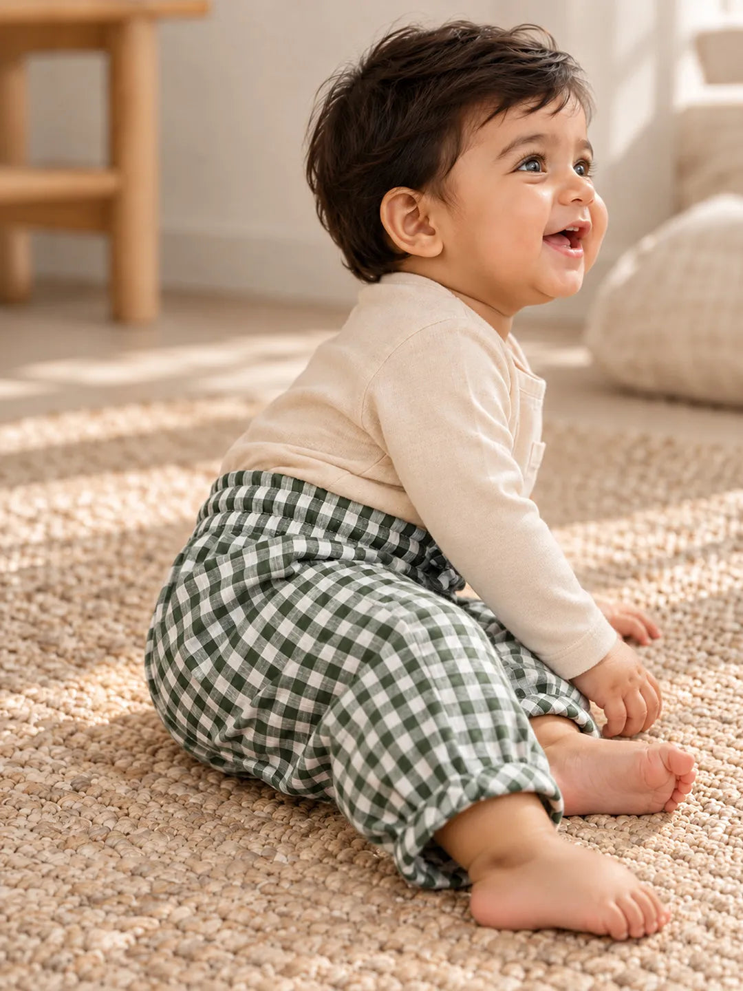 Gingham Balloon Pajama
