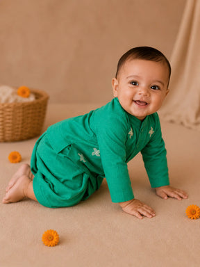 Embroidered Kurta Dhoti Set