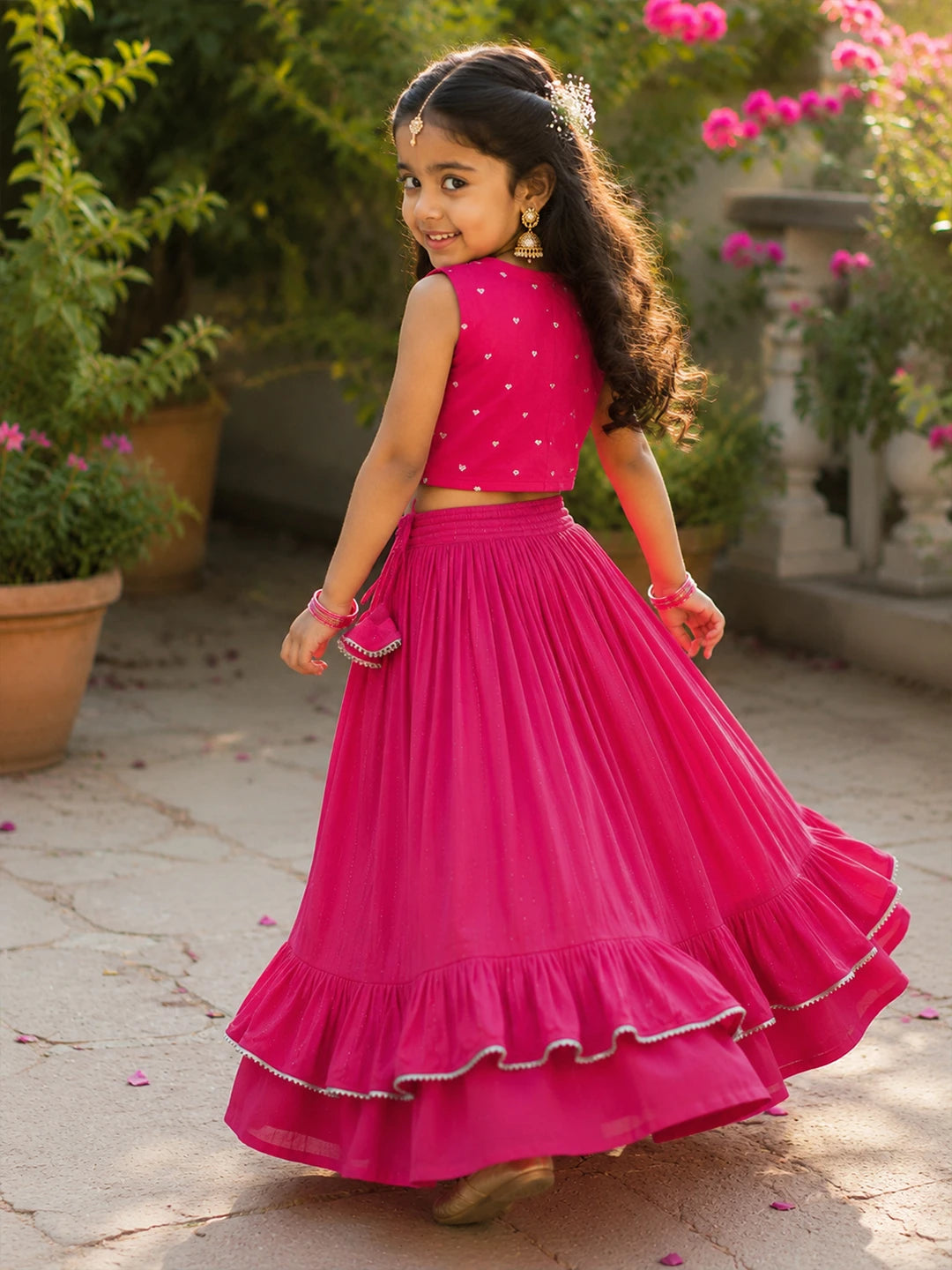 Embroidered Rayon Top Skirt Set