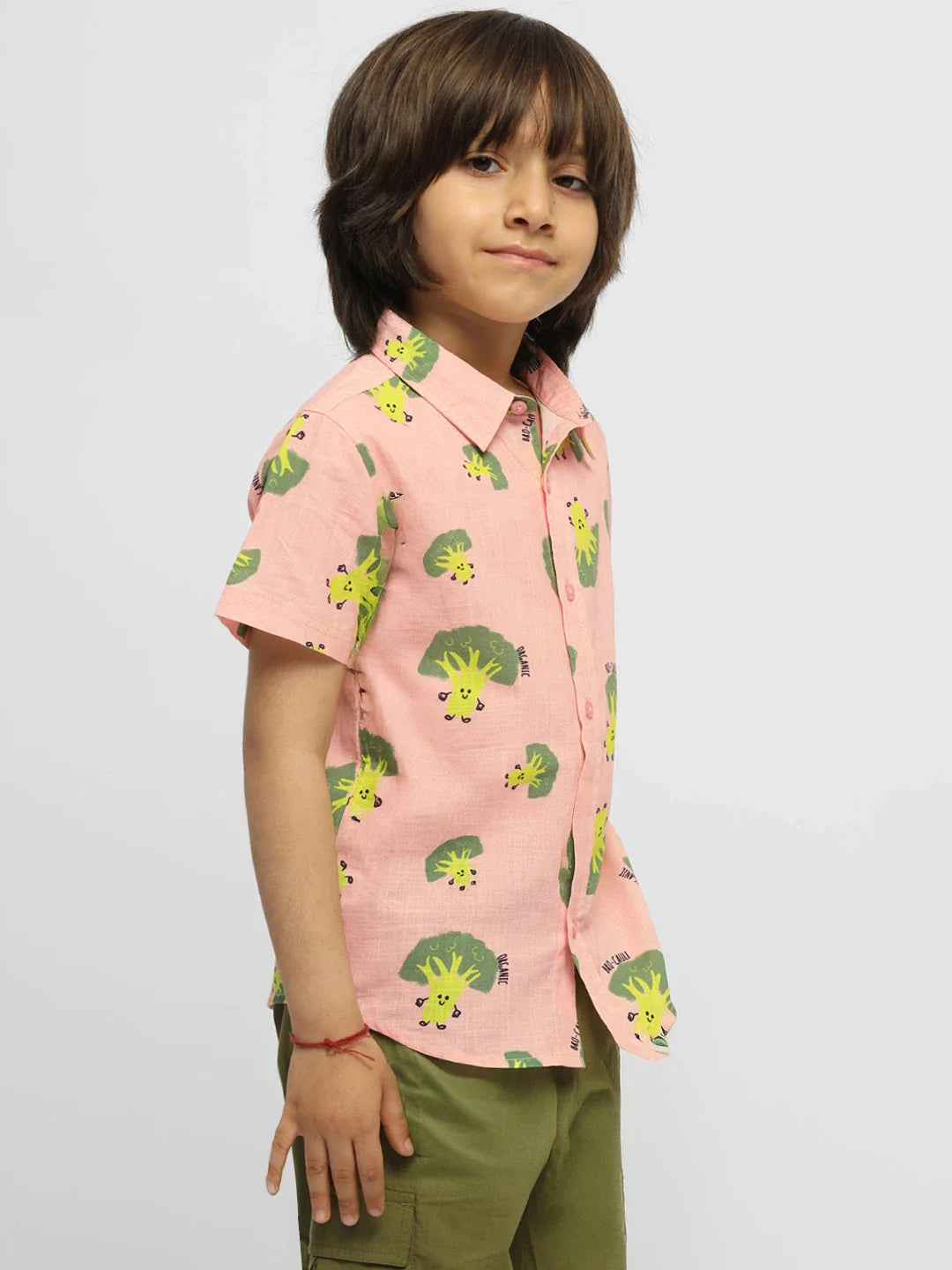 Broccoli Collared Cotton Shirt