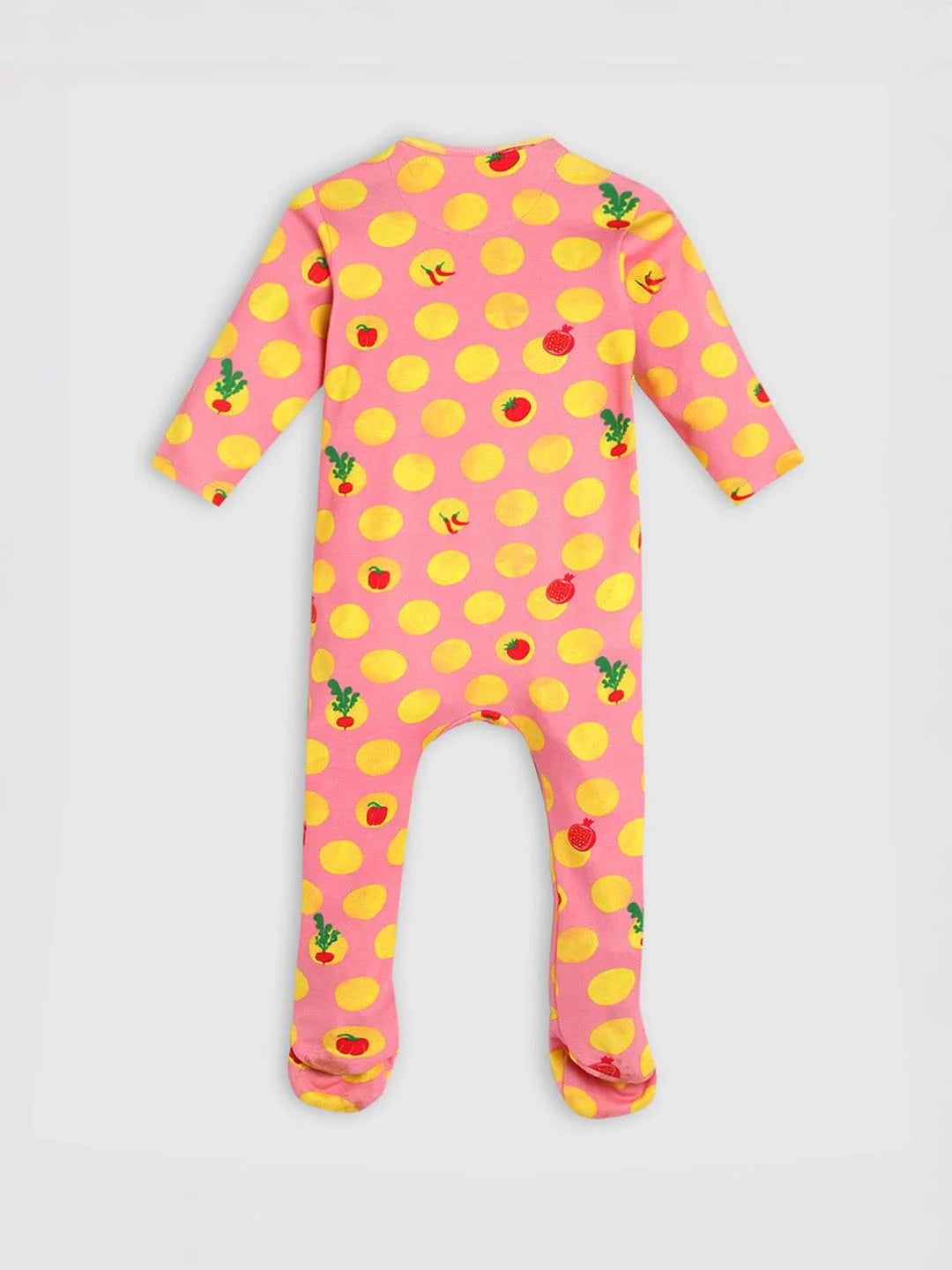 Cotton Sleepsuit with Cap & Bib