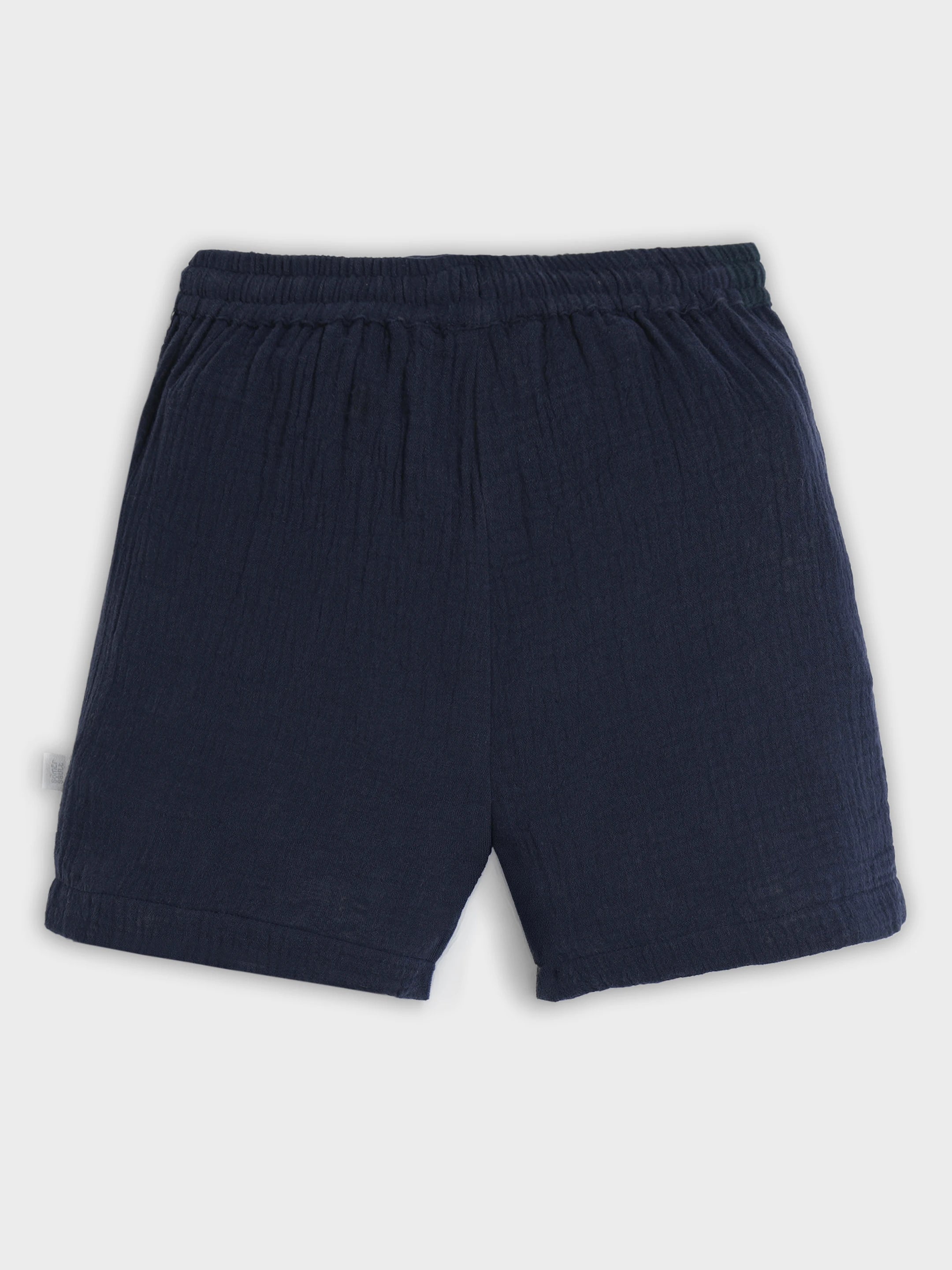 Navy Muslin Shorts