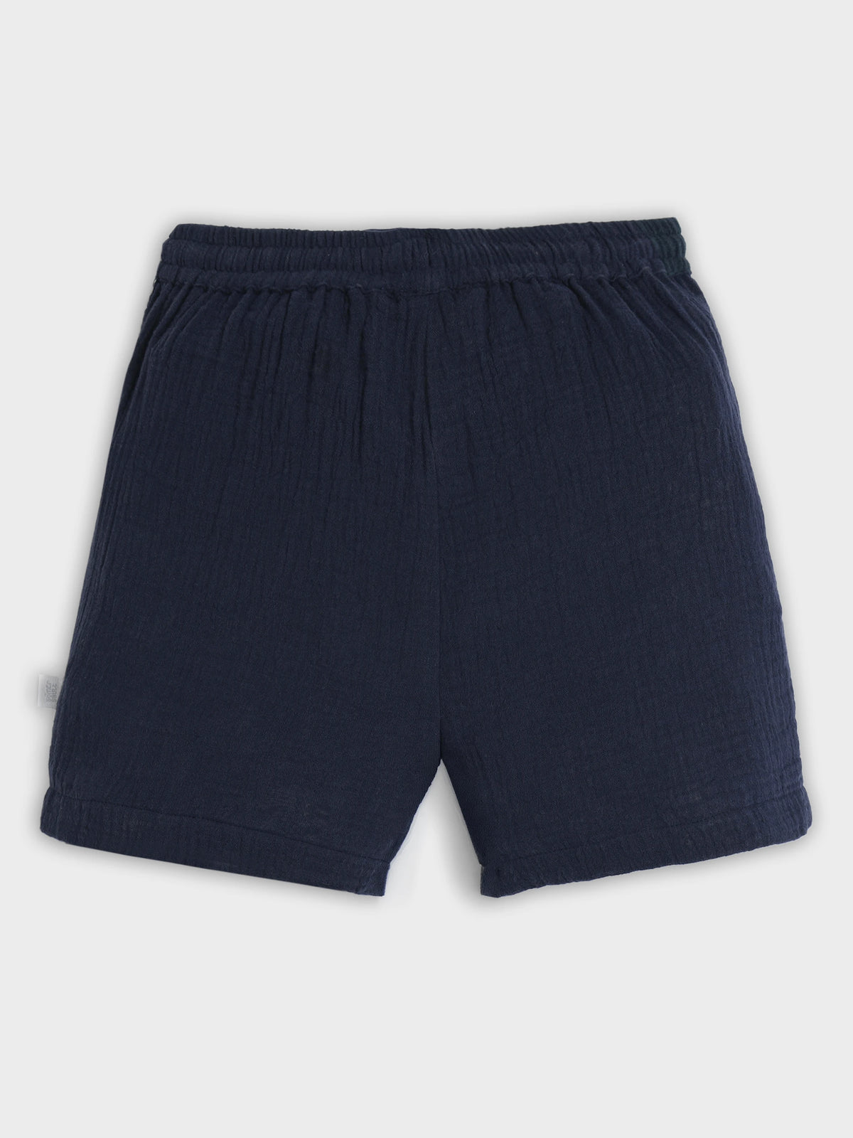 Deep Sea Striped Cotton Shorts