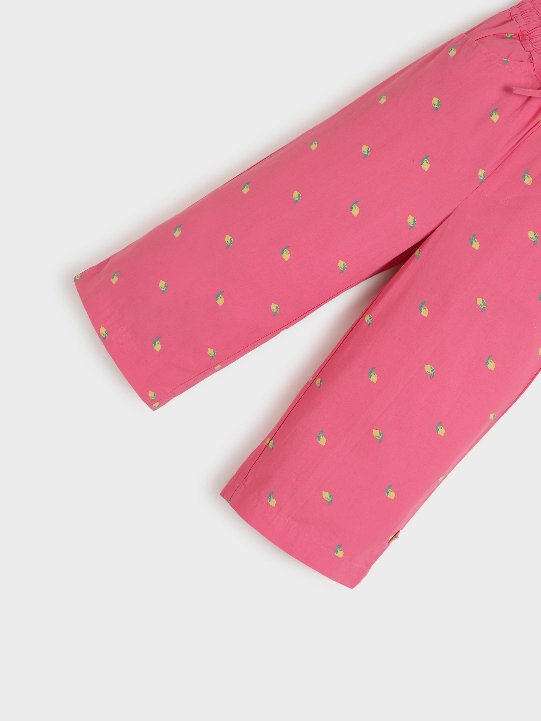 Pink Printed Cotton Pants