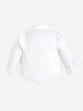 Girls Frill Detail Top & Flared Leggings Set