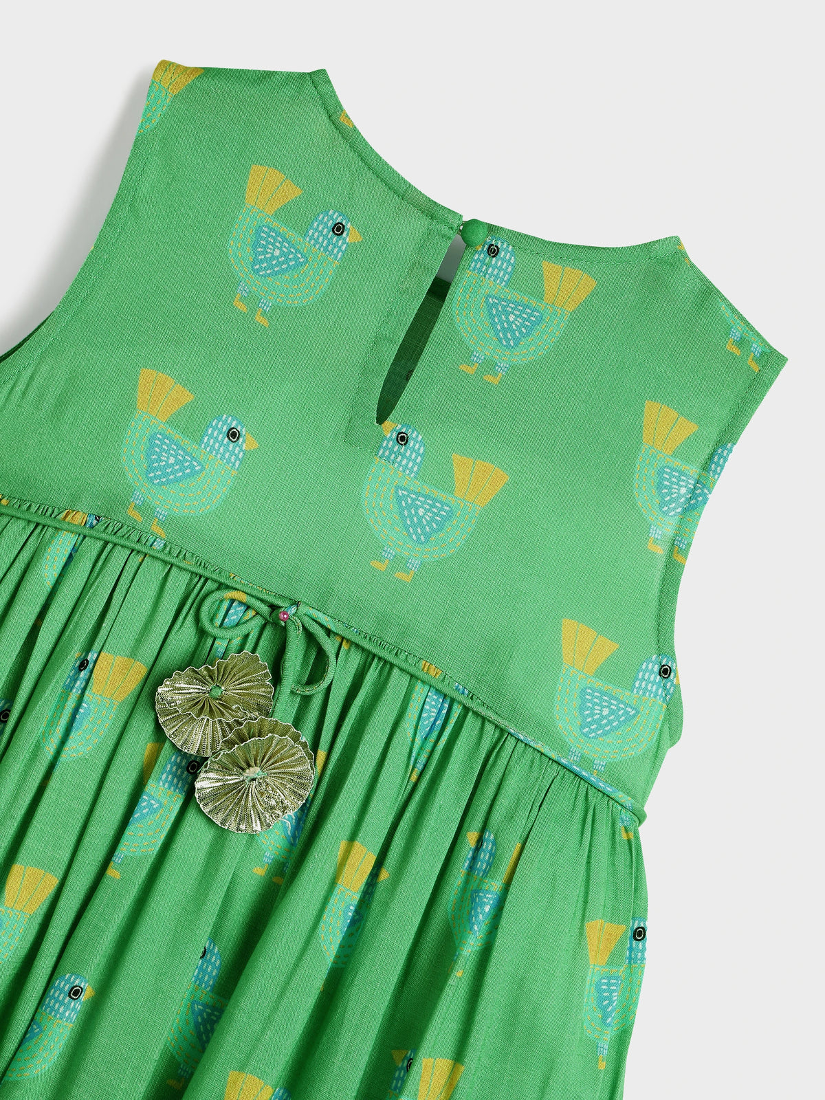 Parrot Play Printed Cotton Dress