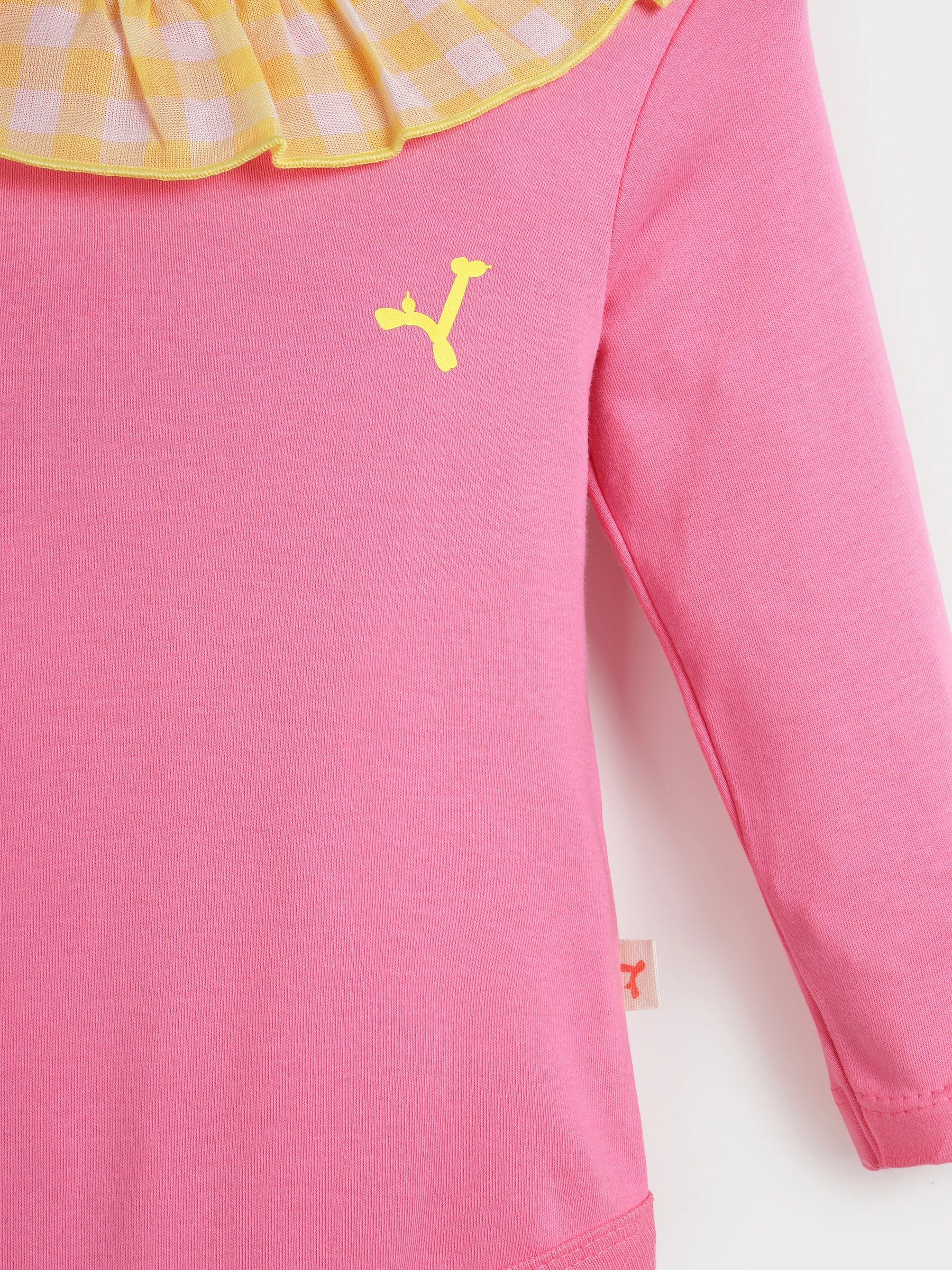 Pink ruffle bodysuit