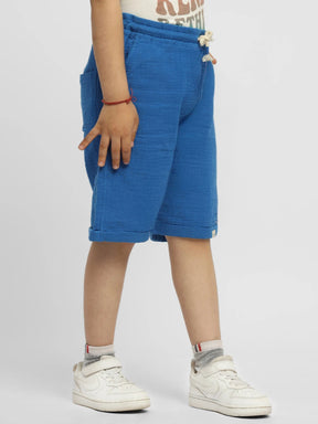 Ocean Crinkled Cotton Bermuda Shorts