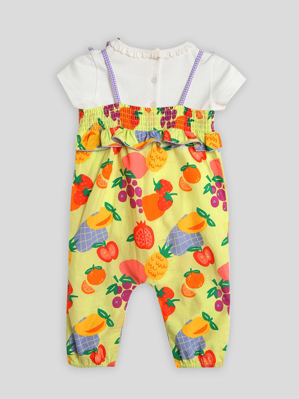 Printed Romper with Bodysuit