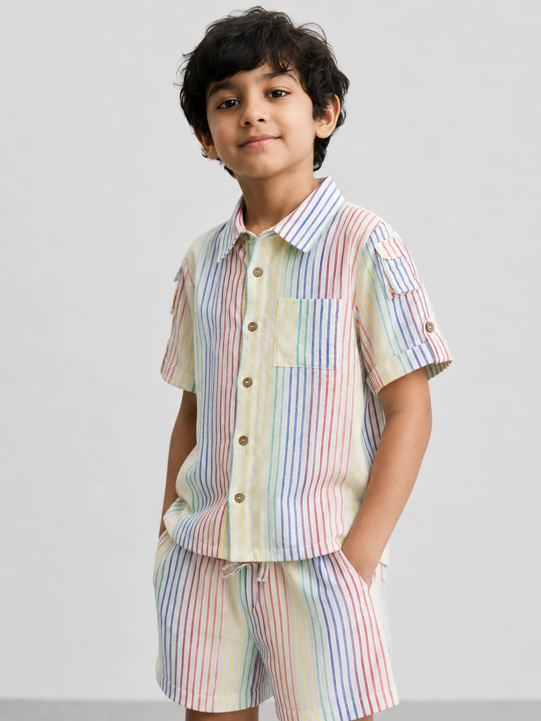 Fruity Stripe Shirt & Short Set