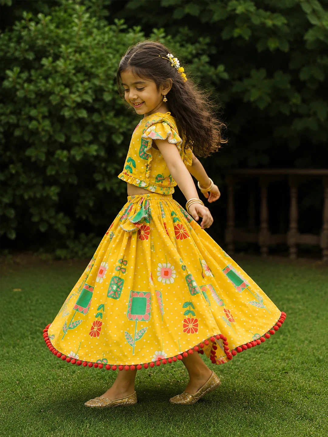 Printed Top Skirt Set