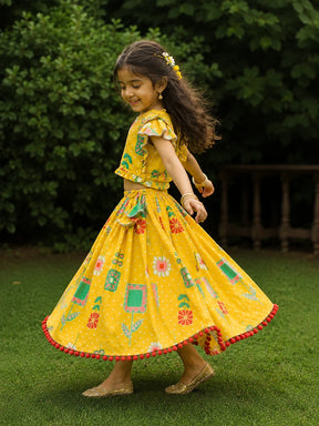 Printed Top Skirt Set