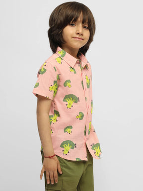 Broccoli Collared Cotton Shirt
