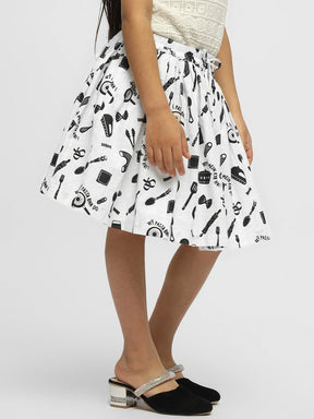 Kitchen Tools Cotton A-Line Skirt