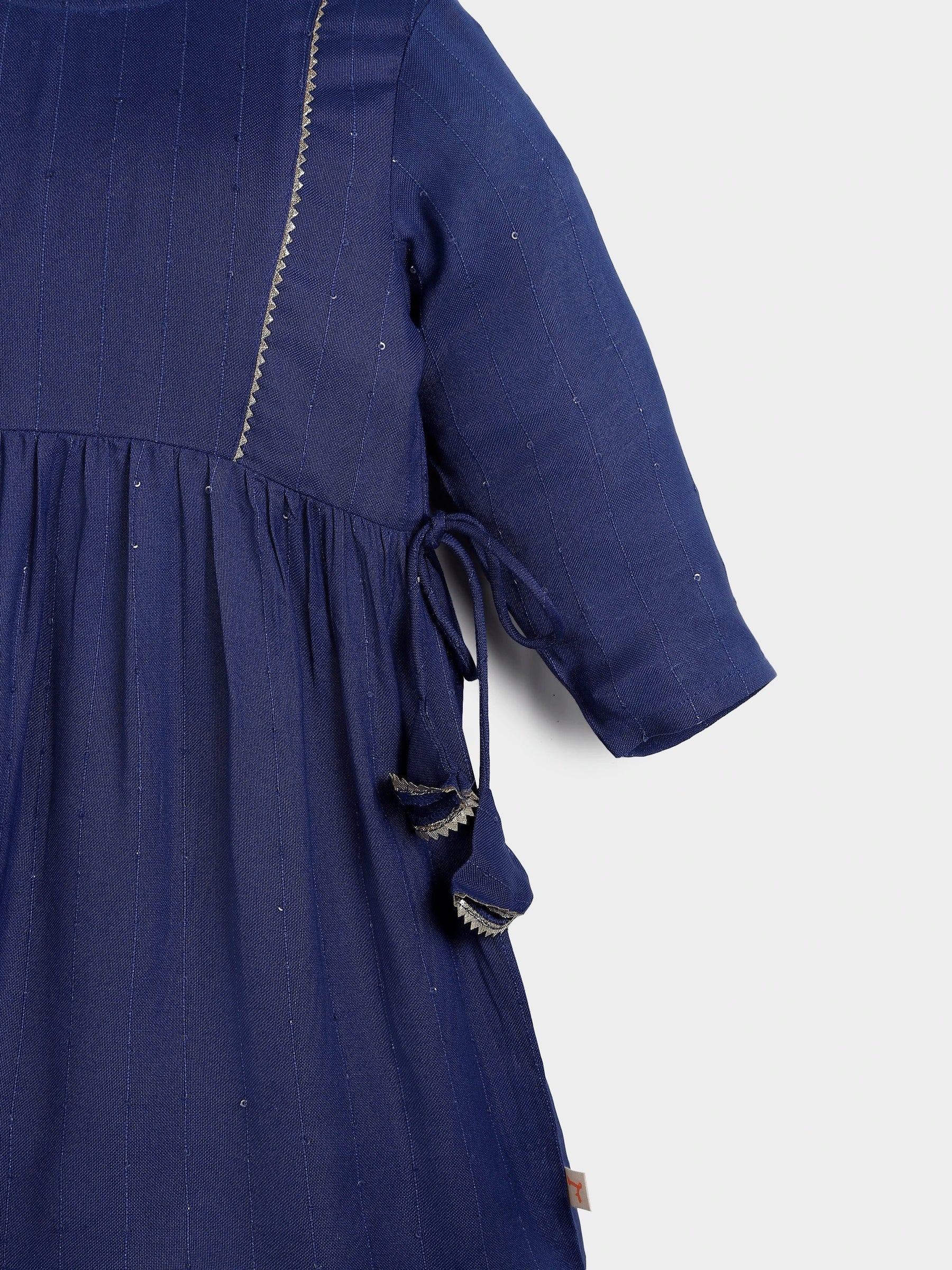 Blue Sequin Sharara Set