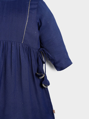 Blue Sequin Sharara Set