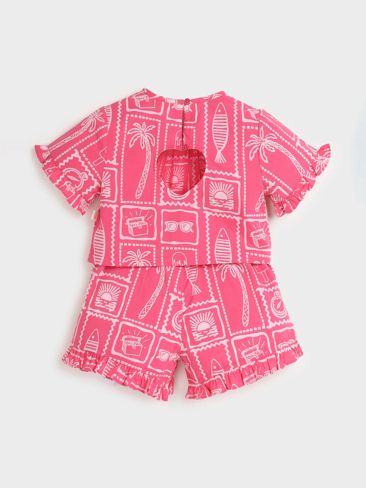 Pink Heart Cut Co-ord set
