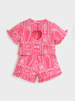 Pink Heart Cut Co-ord set