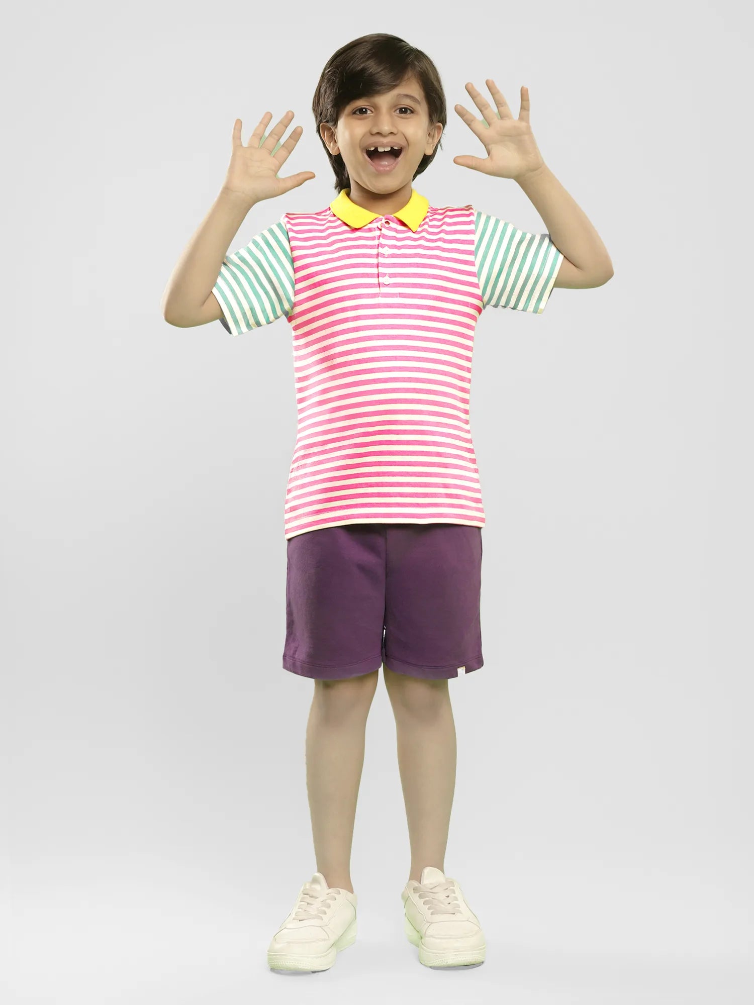 Striped Cotton Polo Tee