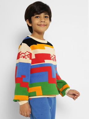 Palette Play Cotton Pullover Sweater