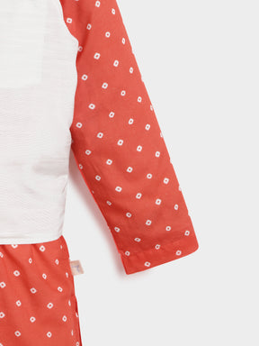 Bandhani Kurta and Jacket Set