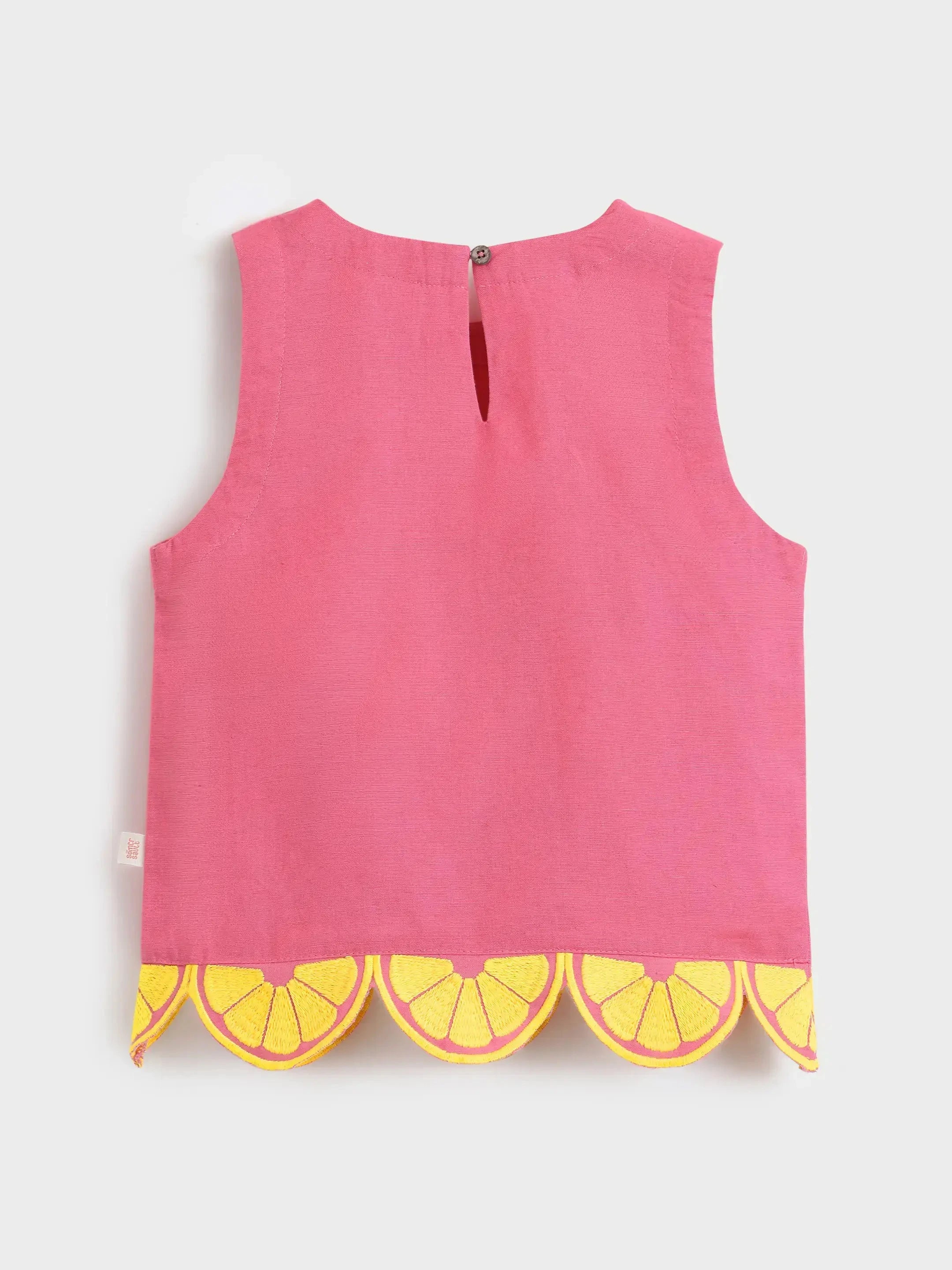 Scallop Hem Sleeveless Top
