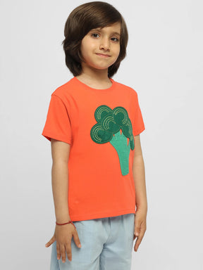 Broccoli Drop Shoulder Cotton Tee