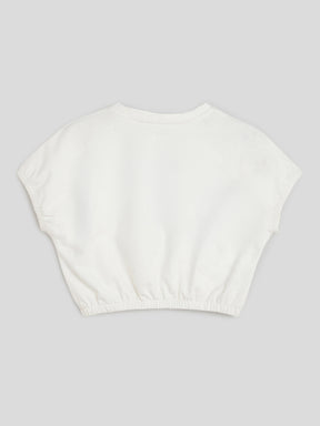 Strawberry Floral Embroidery T-Shirt for Girls