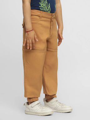 Brown Cotton Twill Pants