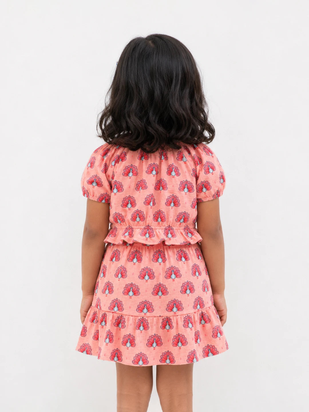 Mor Printed Cotton Top & Skirt Set