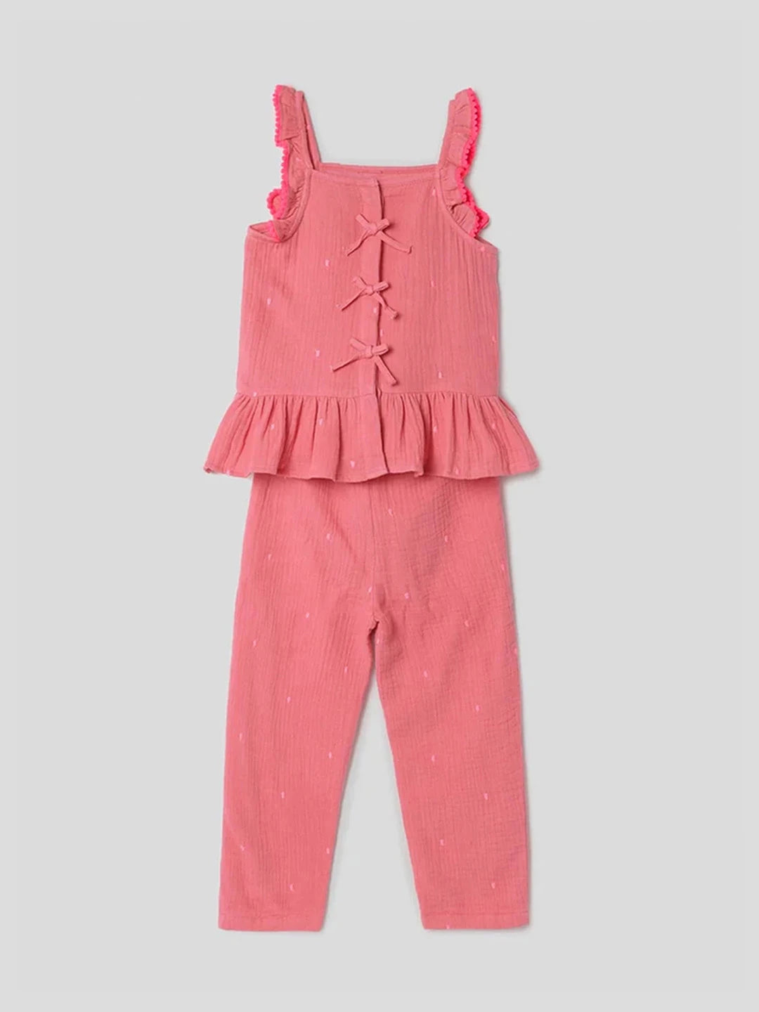 Coral Breeze Peplum Co-ord Set