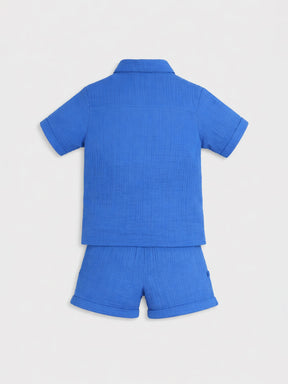 Palm Embroidered Muslin Co-ord Set