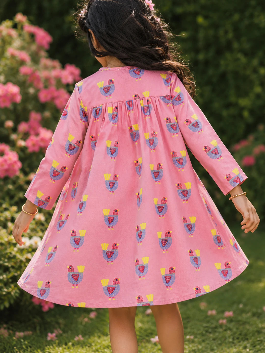 Printed Cotton Dress with Shrug