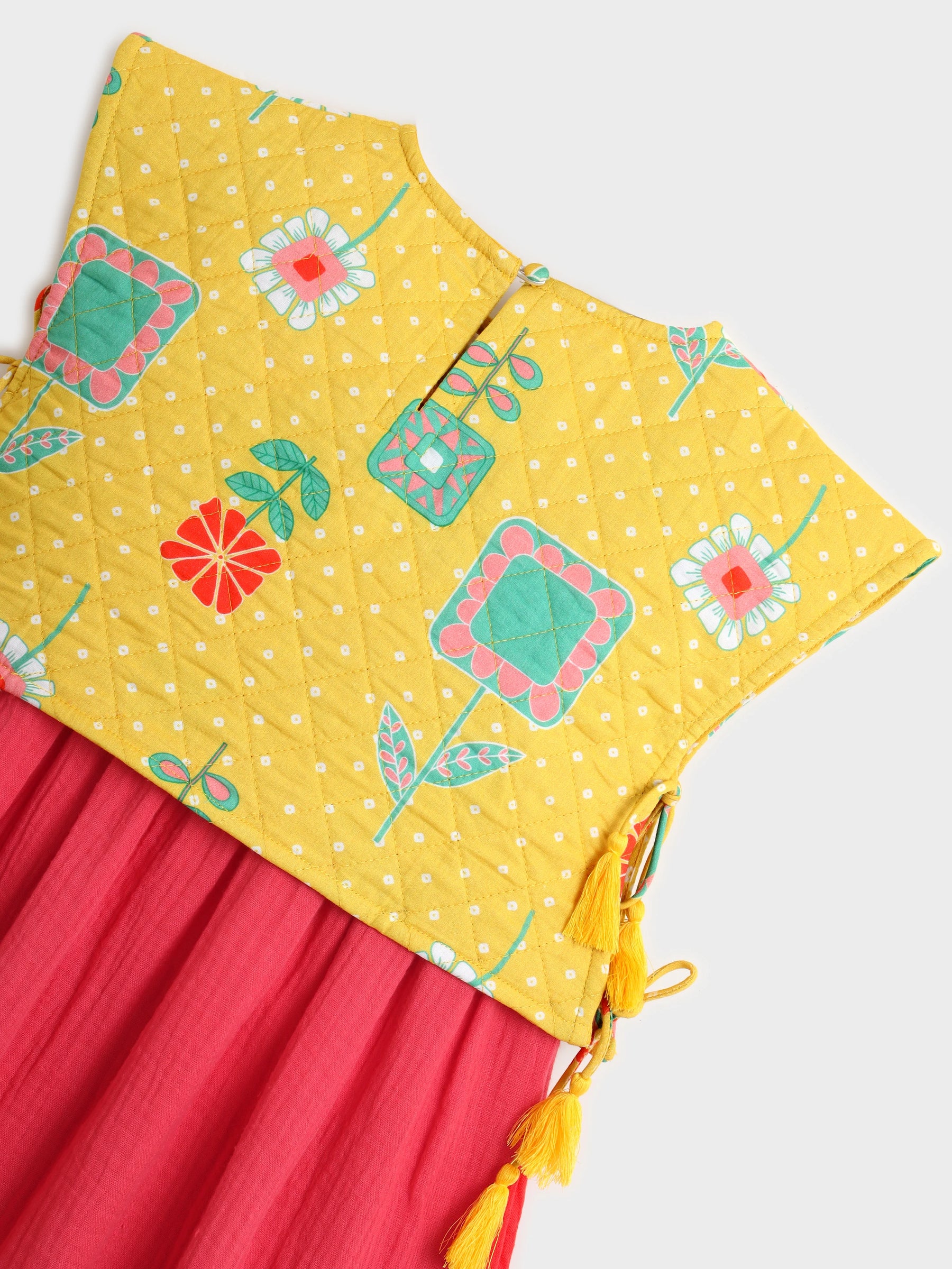 Quilted Overlay Strap Dress