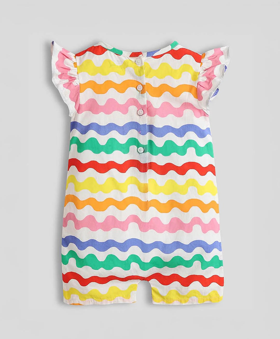 Little Butterfly Embroidered Cotton Romper