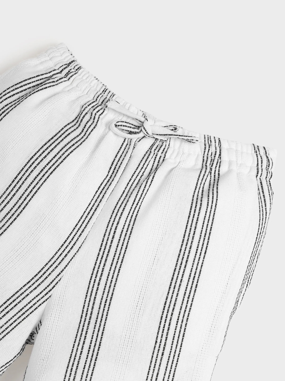 White Grey Striped Co-ord Set