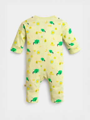 Burp Sleep Repeat Footed Cotton Sleepsuit