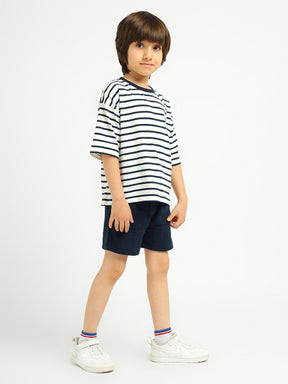 Deep Sea Striped Cotton T-Shirt and Shorts Set