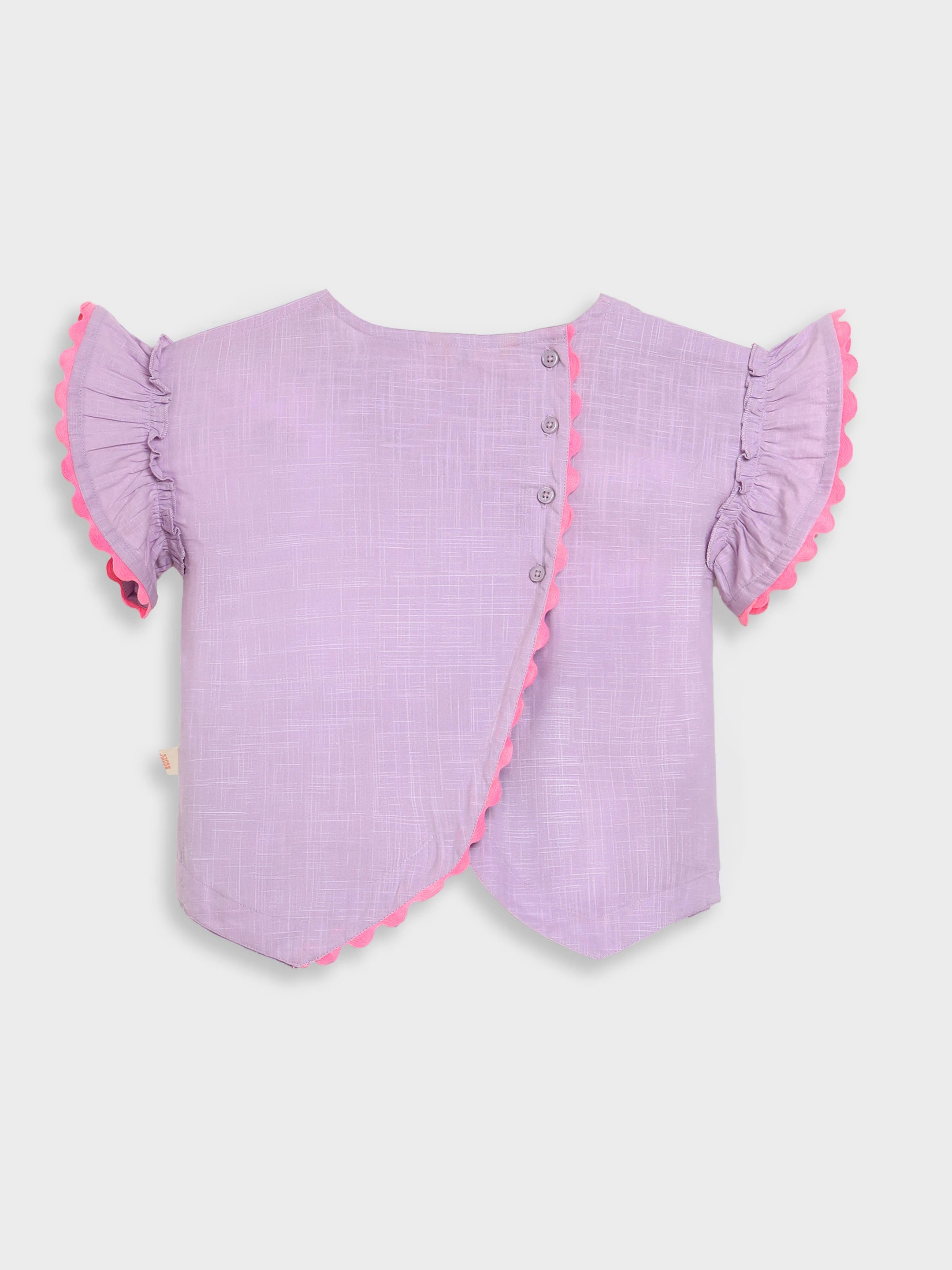 Lavender Breeze Scallop Asymmetrical Top