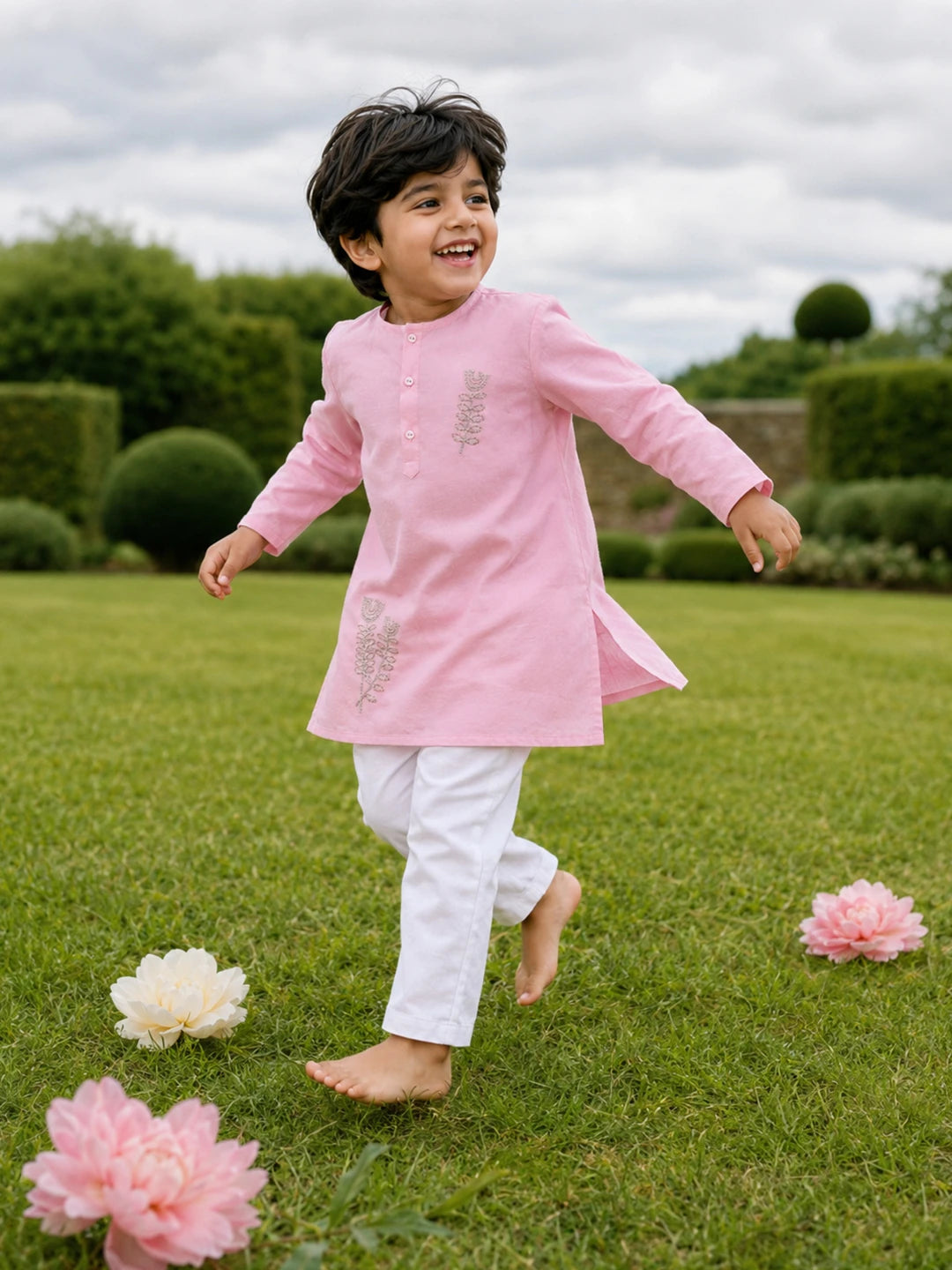 Embroidered Shantoon Kurta Pajama Set