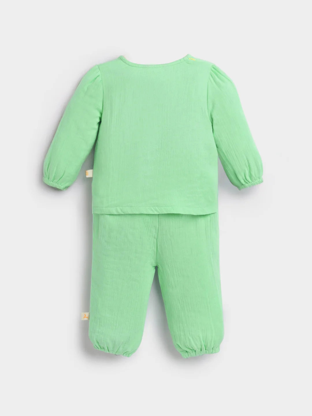 Minty Wrap Around Cotton Jhabla Set